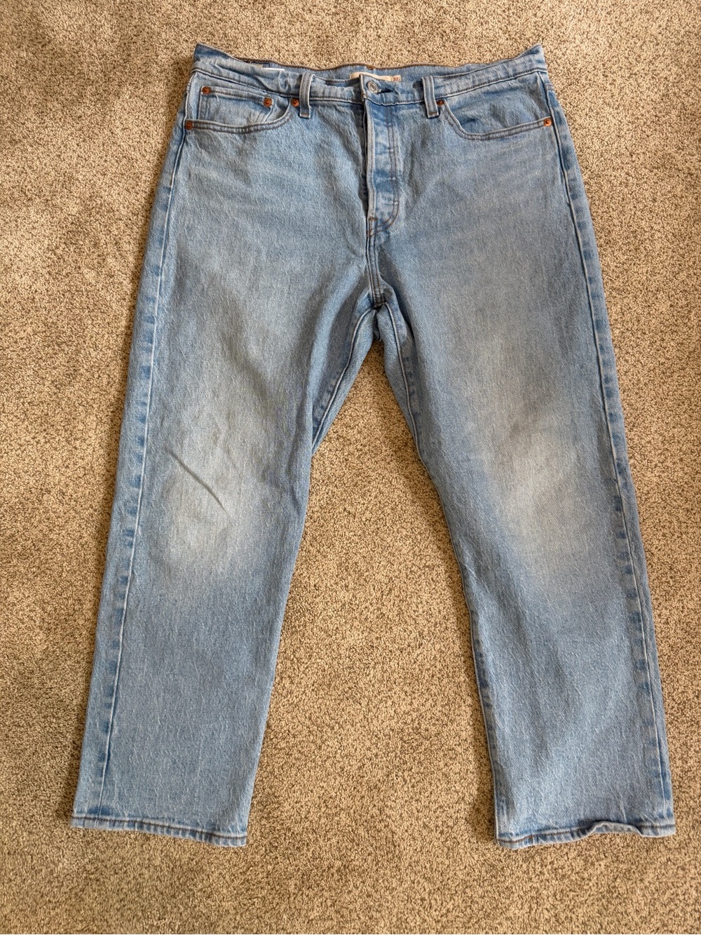 Levi’s Wedgie Straight Light Wash Women’s Button Front Jeans, Sz 32 - Picture 3 of 12